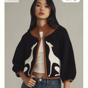 Maeve Greyhound Cape Cardigan Sweater